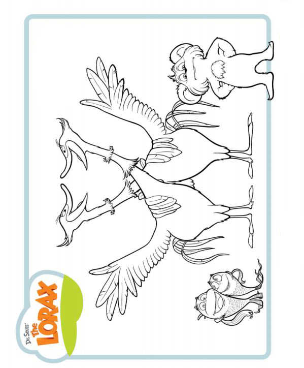 Plansa de colorat cu Lorax 2 4